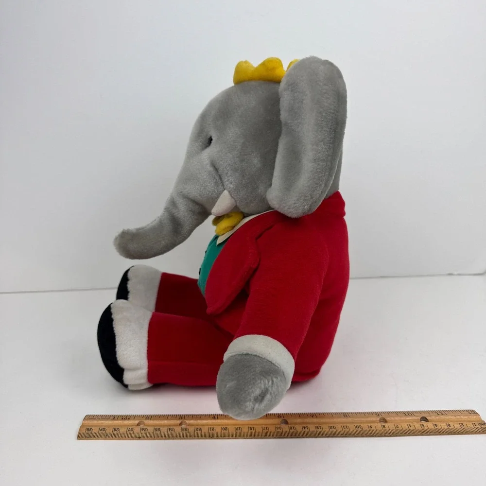 Vtg 1988 King Babar elephant Gund brand plush stuffed animal classic character